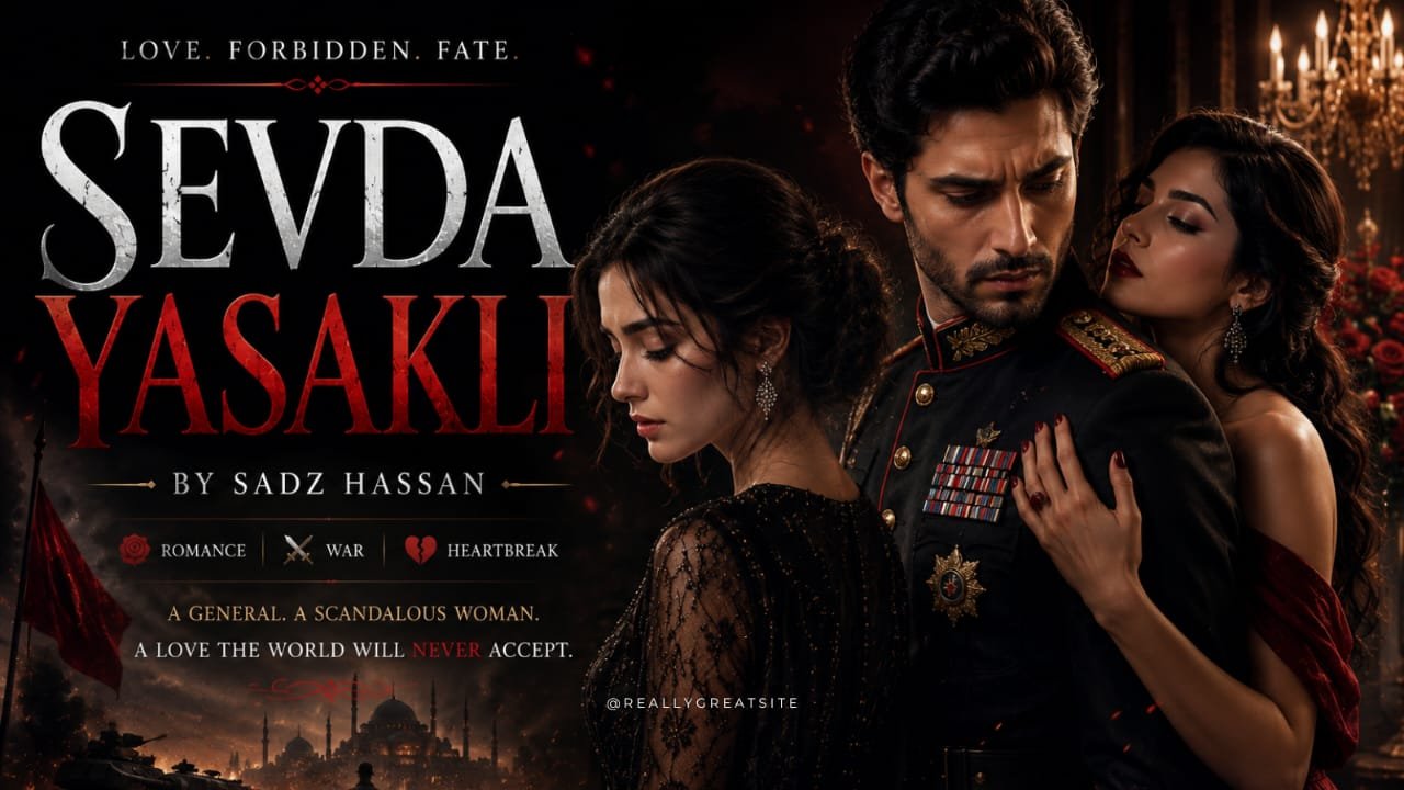 Sevda Yasakli Novel By Sadz Hassan Hero Banner featuring Mirwaaz Farzad, Mehrowania Daryan and a forbidden love story.