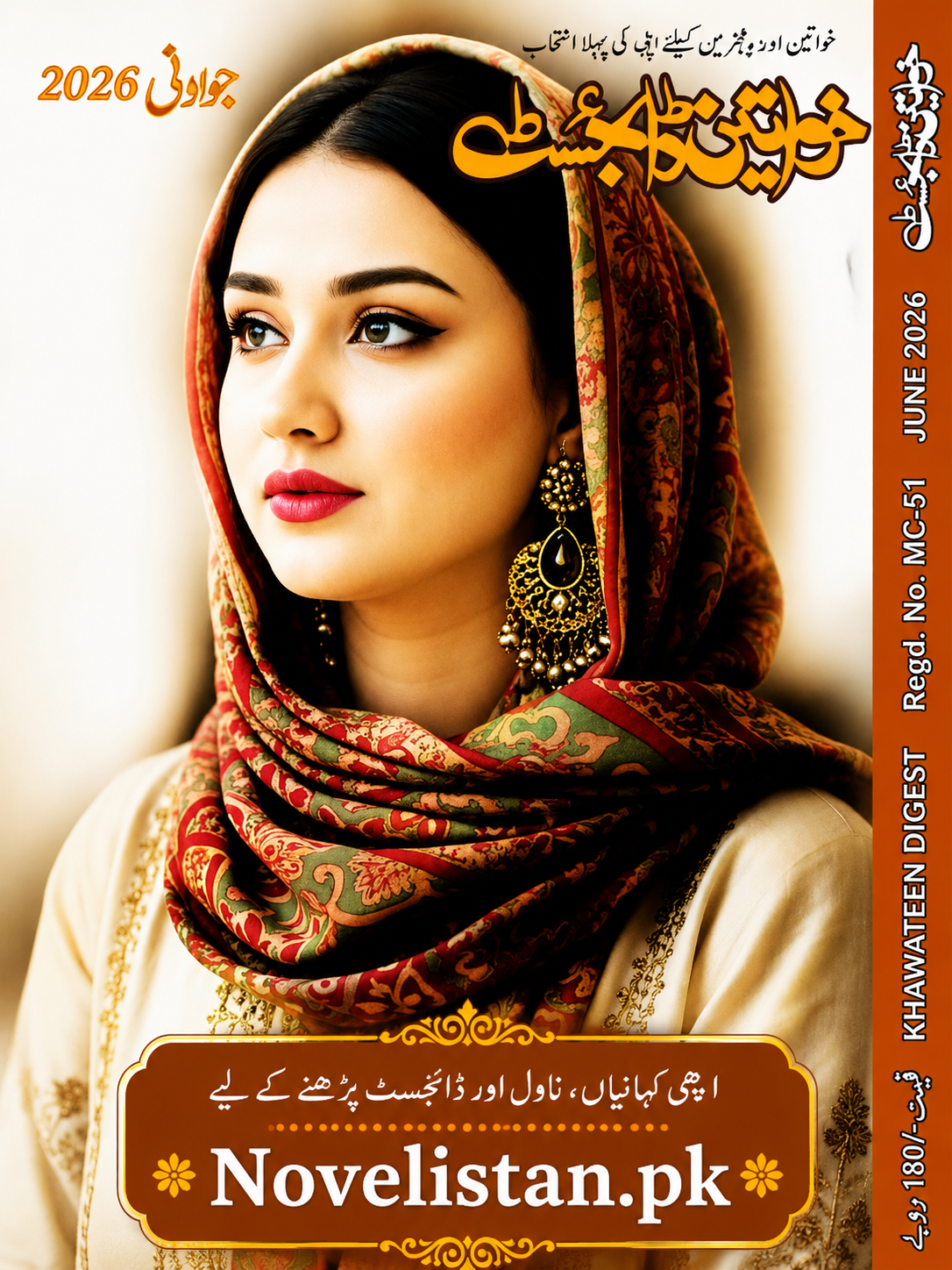 Khawateen Digest July 2026 PDF Cover, Complete Urdu Monthly Digest, Latest Urdu Magazine