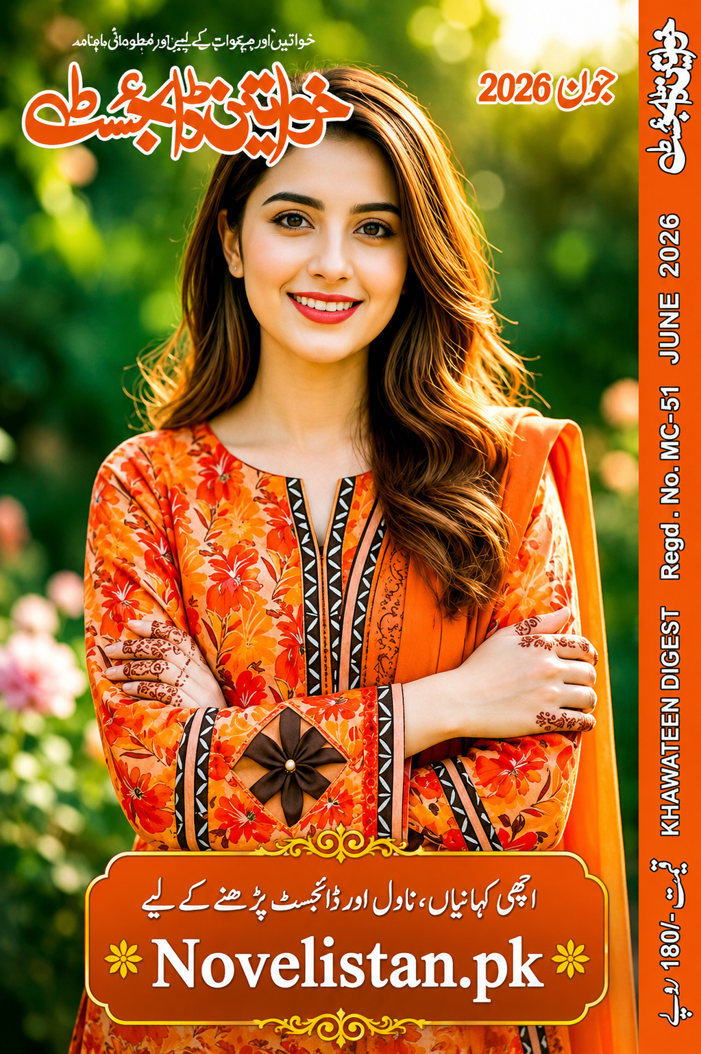 Khawateen Digest June 2026 PDF Cover, Complete Urdu Monthly Digest, Latest Urdu Magazine