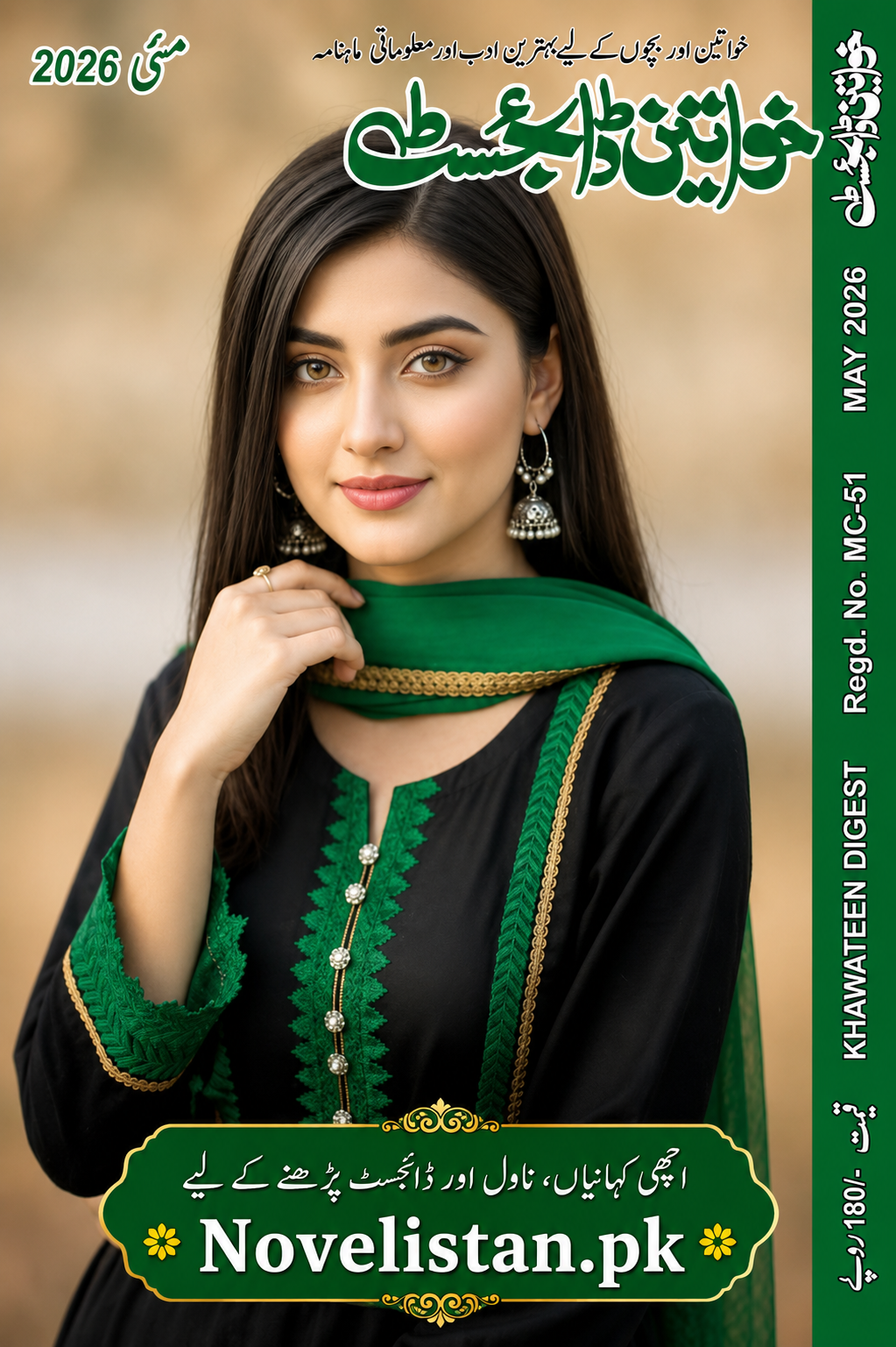 Khawateen Digest May 2026 PDF Cover, Complete Urdu Monthly Digest, Latest Urdu Magazine