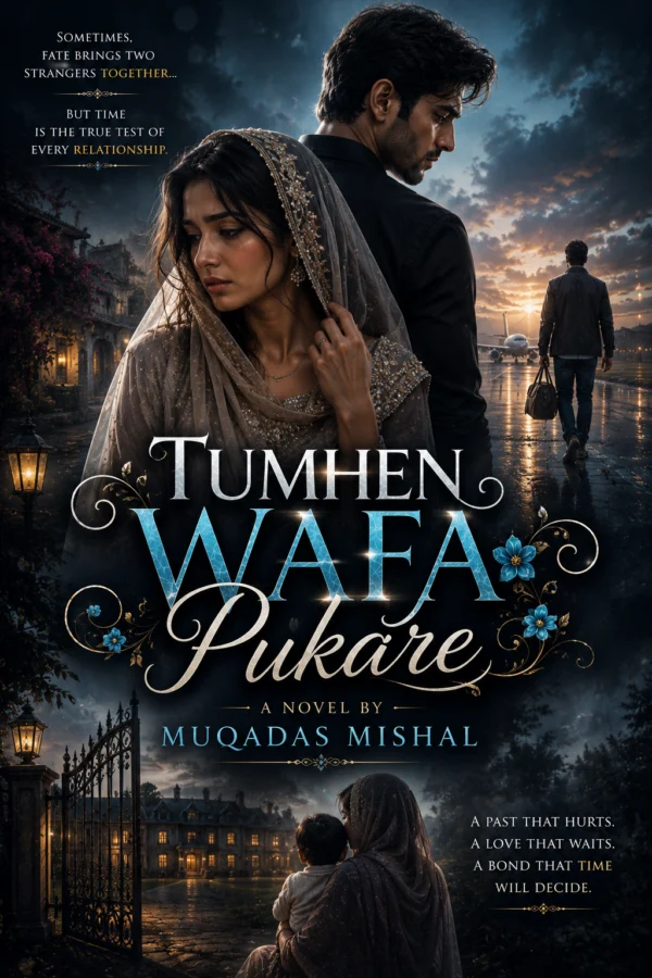 Tumhen Wafa Pukare Novel By Muqadas Mishal Cover, Kidnapping Based Urdu Romantic Novel